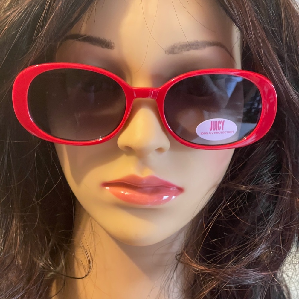 JUICY COUTURE Sunglasses Eddy Round In Red Opaque 56-20-155 Unisex